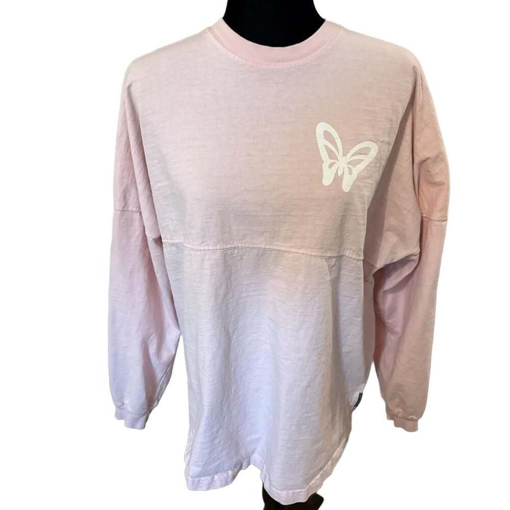 Spirit Jersey Dolly Parton Butterfly Pink Long Sleeve Spirit Jersey Size M - Picture 2 of 4